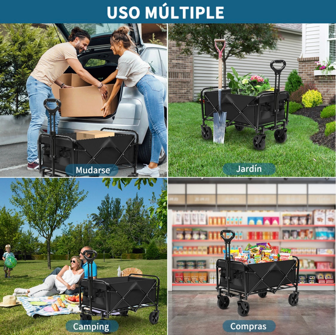 Carro plegable multiusos