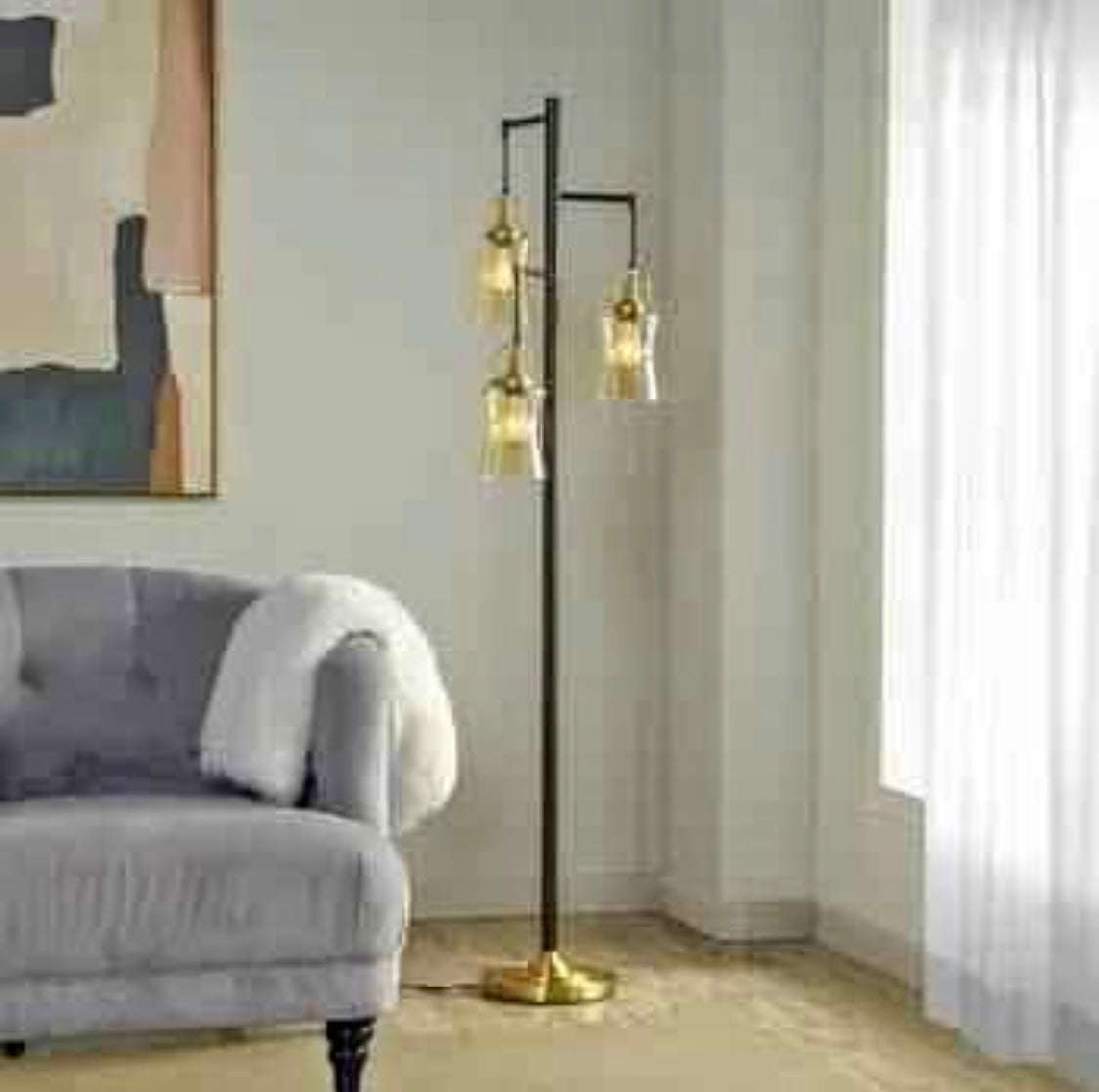 Lámpara de piso de 3 luces